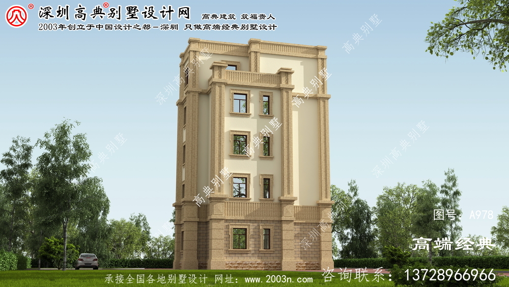 寧德市歐式五層別墅效果圖