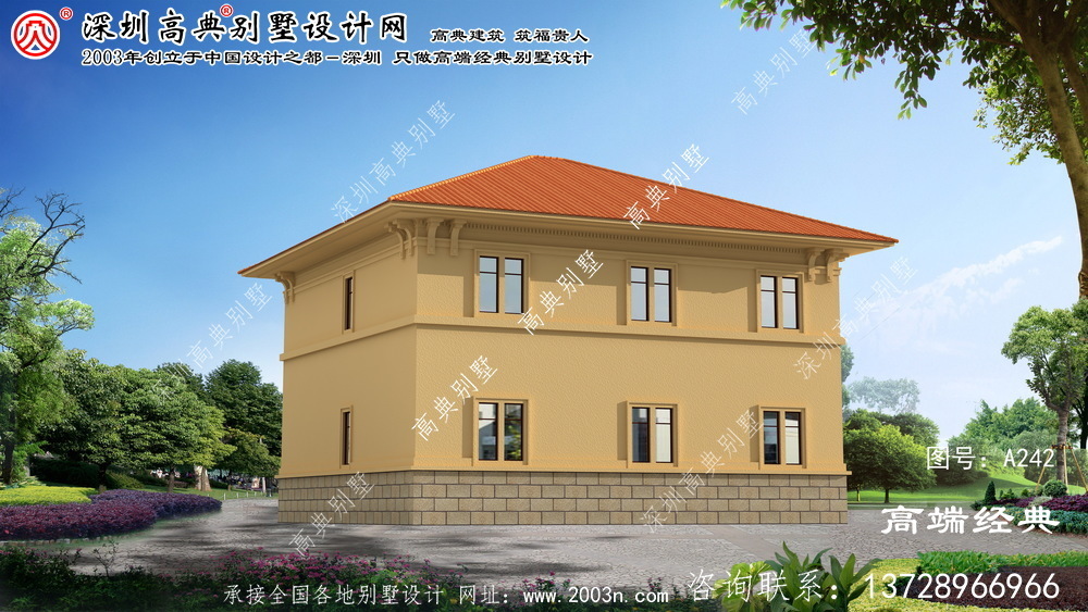 松北區農村房子兩層設計圖