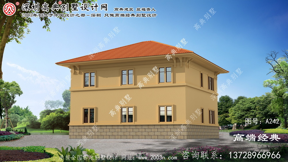 松北區農村房子兩層設計圖