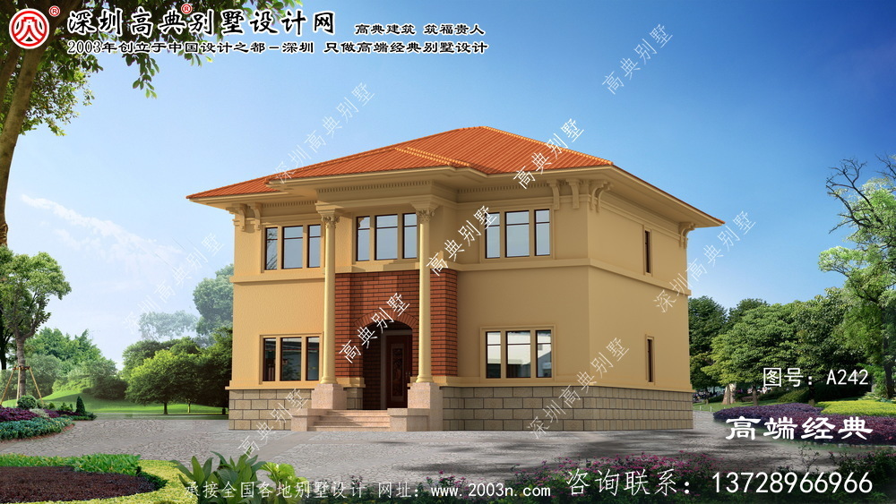 松北區農村房子兩層設計圖