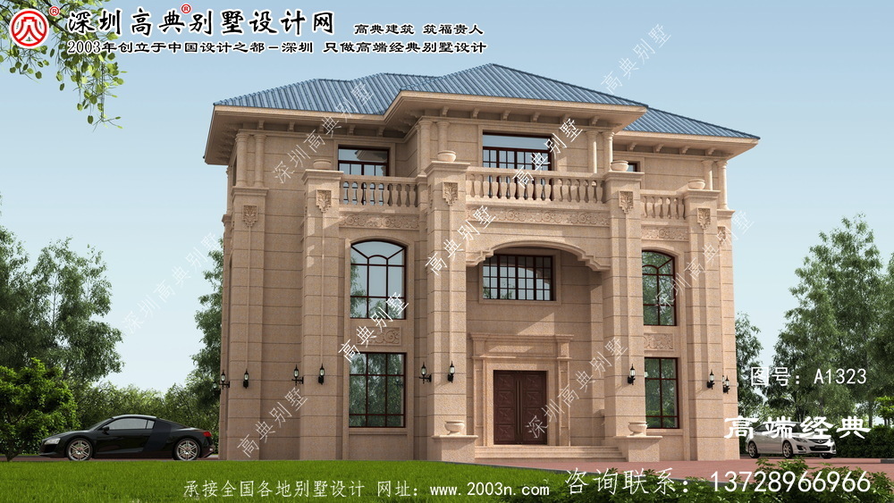 香洲區歐式石材別墅圖紙	