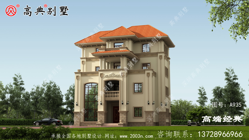 鄉村四層別墅設計圖