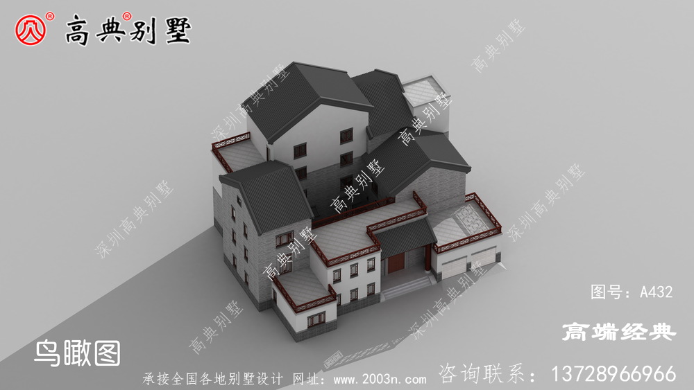 農村三層別墅坡屋頂設計既防水又隔熱	