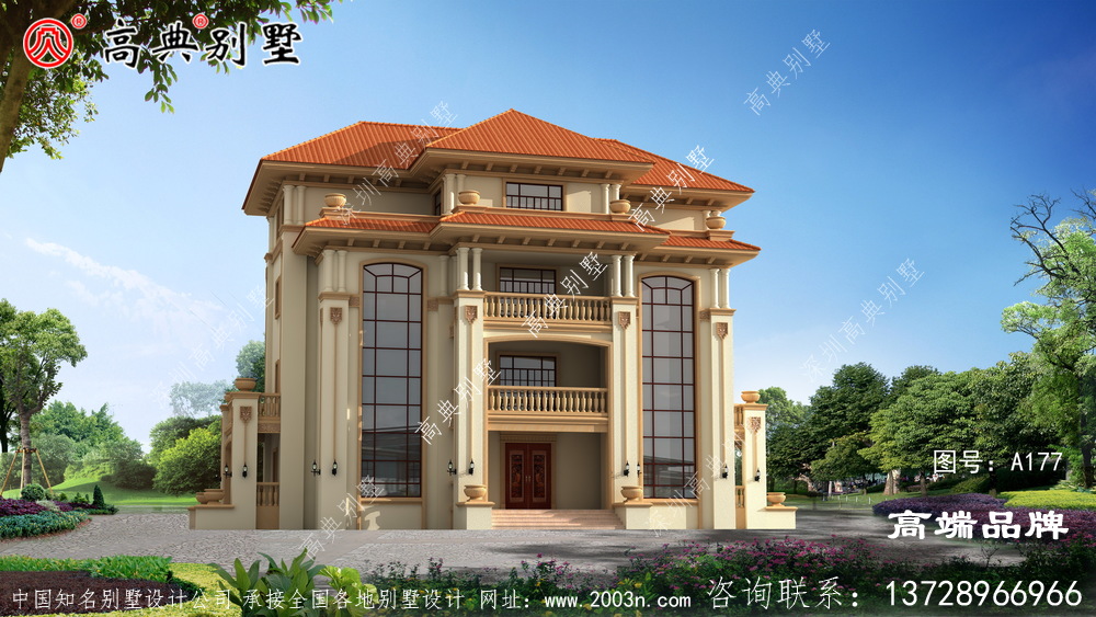 四層農(nóng)村住宅平面設(shè)計(jì)圖大氣典雅