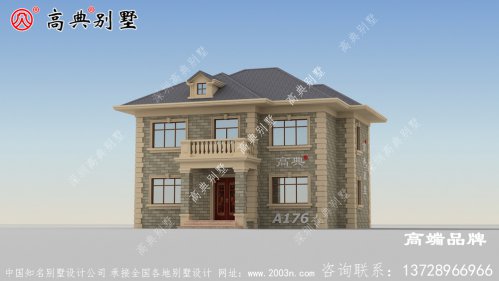 農(nóng)村房屋頂設(shè)計色調(diào)為高級的灰棕	