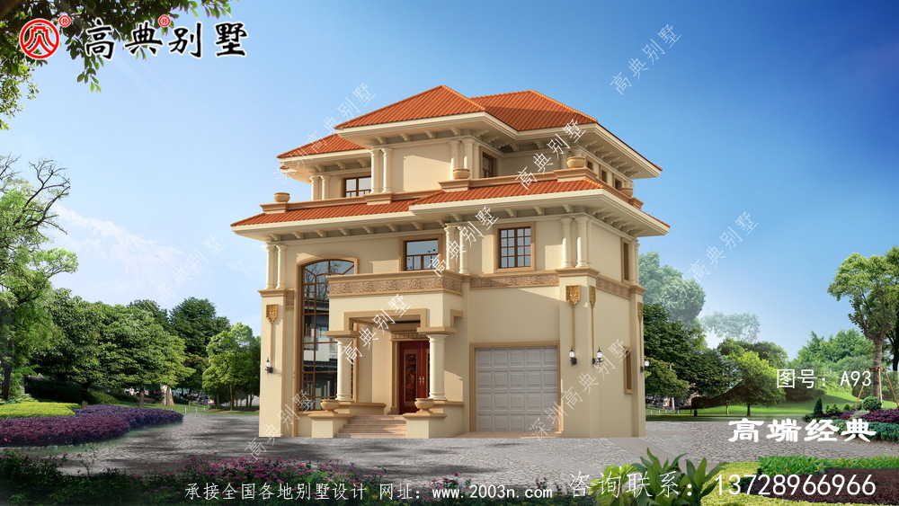 龍巖市農村三層帶陽臺外觀圖,時尚大氣,我都想建了