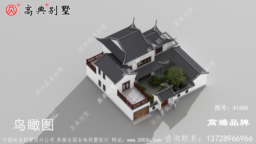 農村房屋設計效果圖大氣素雅的中式庭院風格