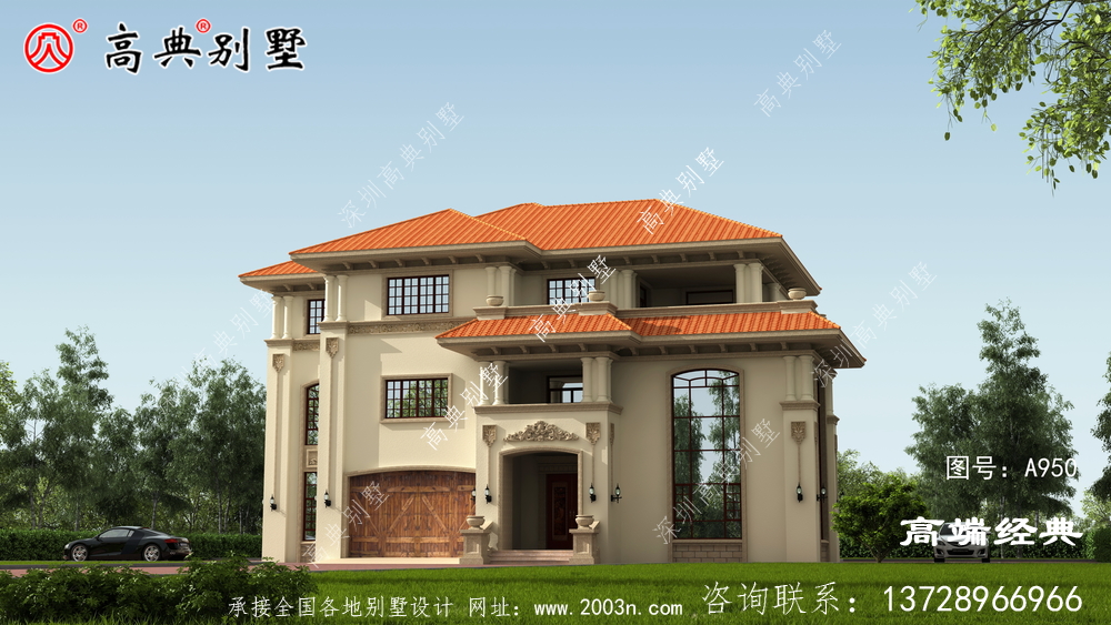 平度市農村三層樓房設計圖 ，外觀 時尚 ，新穎