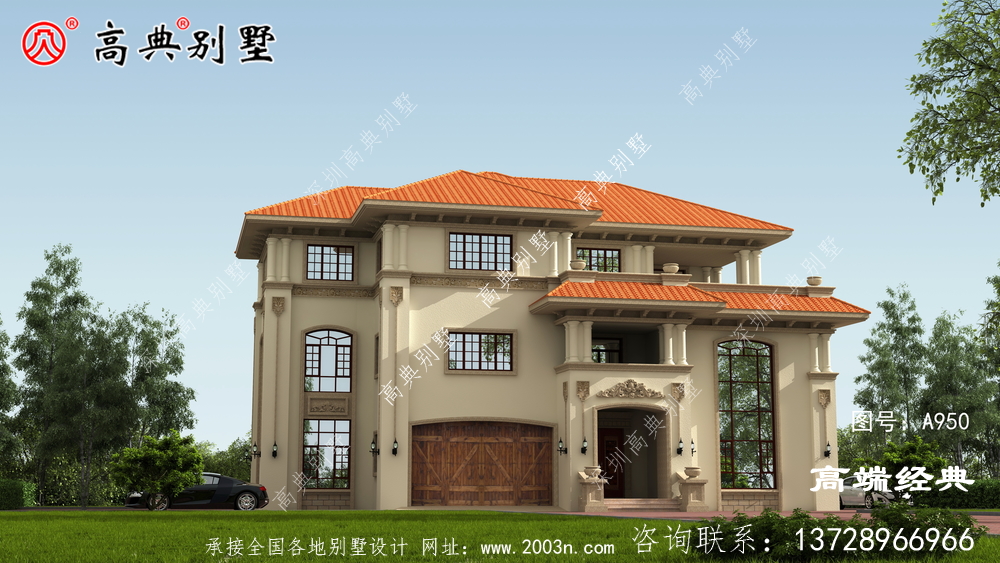 平度市農村三層樓房設計圖 ，外觀 時尚 ，新穎