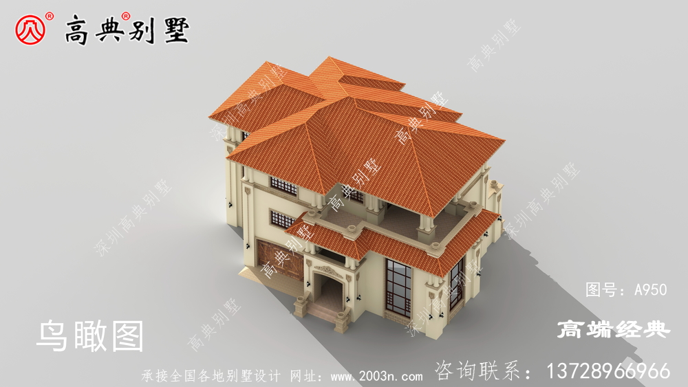 平度市農村三層樓房設計圖 ，外觀 時尚 ，新穎