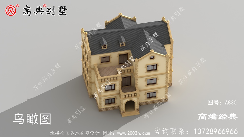 三層歐式自建房戶(hù)型簡(jiǎn)單布局好