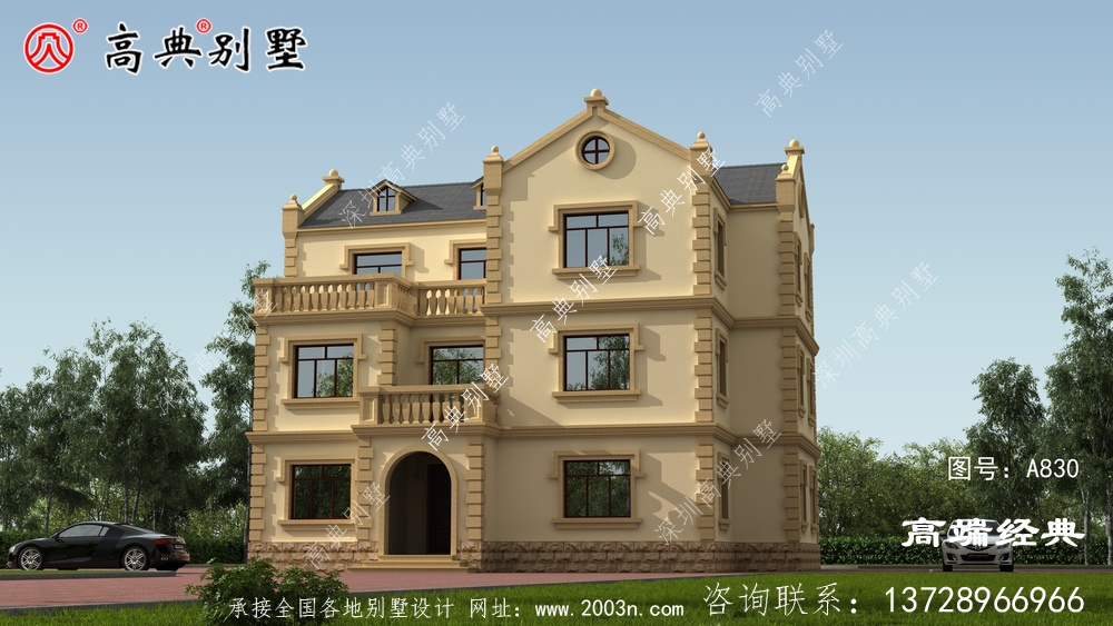 三層歐式自建房戶(hù)型簡(jiǎn)單布局好