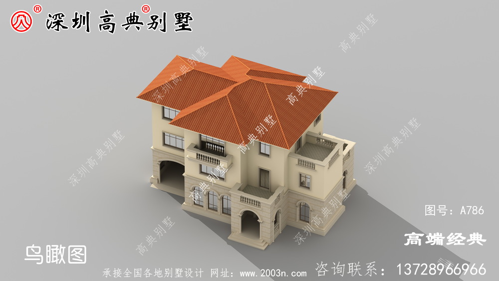 實力派 三層別墅設計圖，細節講究，造型雅致