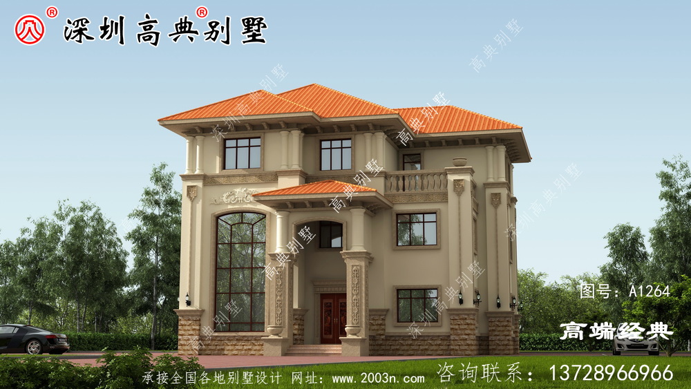 三層別墅設(shè)計(jì)圖，效果圖剛設(shè)計(jì)出來(lái)，就受到廣大建房者的追捧。
