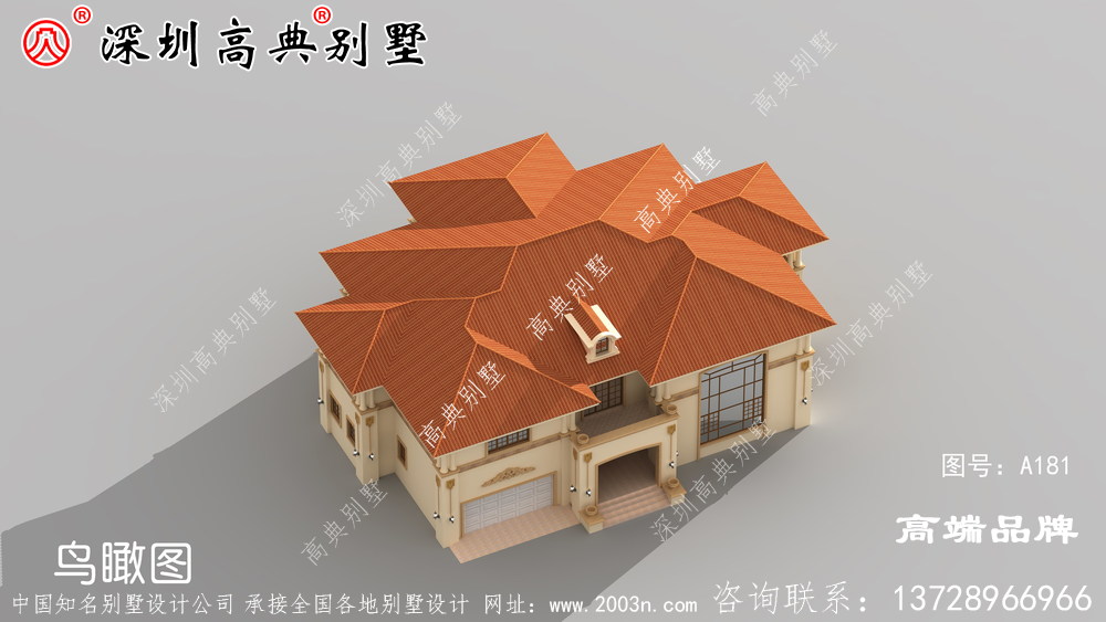 二層豪華別墅，農(nóng)村自建房圖，宅基地大的不這樣建就可惜了