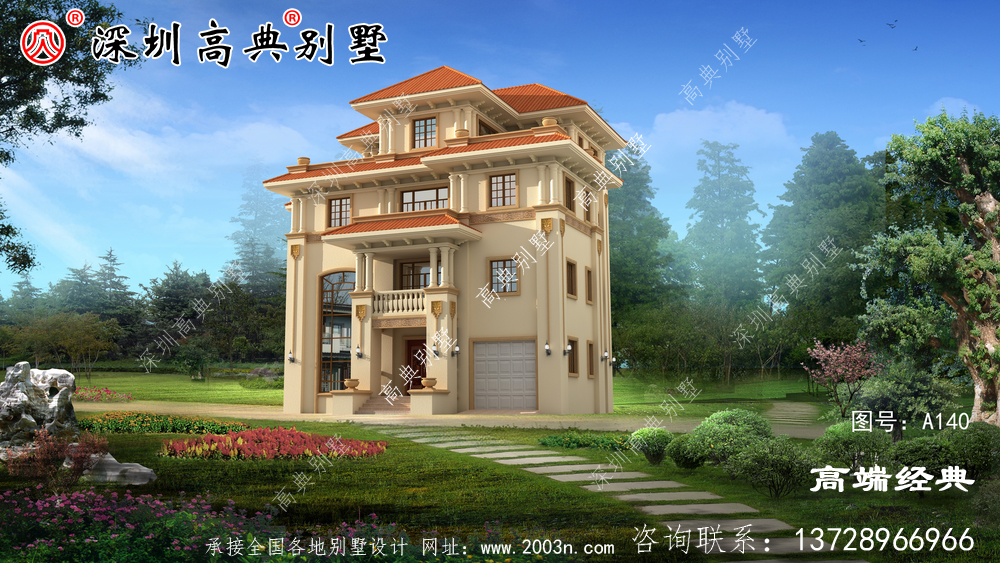 大戶型四層別墅設計圖,回老家建一棟,驚艷所有人