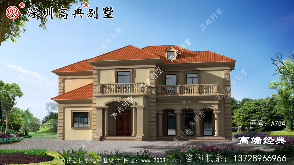 鄉村二層自建房圖，外觀時尚布局講究，經得起時間的考驗。