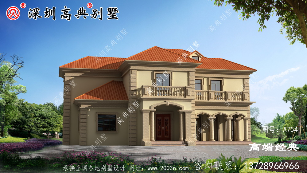 鄉村二層自建房圖，外觀時尚布局講究，經得起時間的考驗。