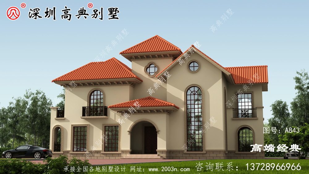 農村二層別墅,適合回老家建給爸媽居住