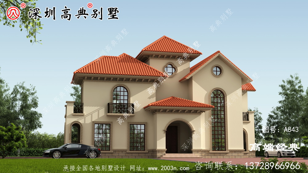 農村二層別墅,適合回老家建給爸媽居住