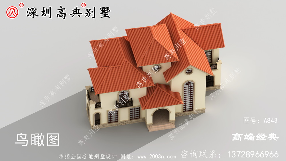 農村二層別墅,適合回老家建給爸媽居住