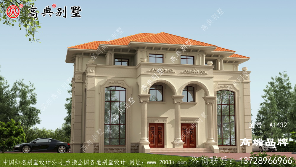 復式雙拼歐式別墅,最適合農村兄弟倆的自營住宅