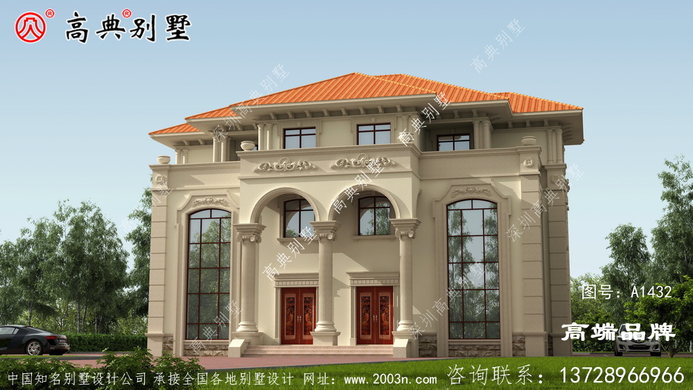 復式雙拼歐式別墅,最適合農村兄弟倆的自營住宅