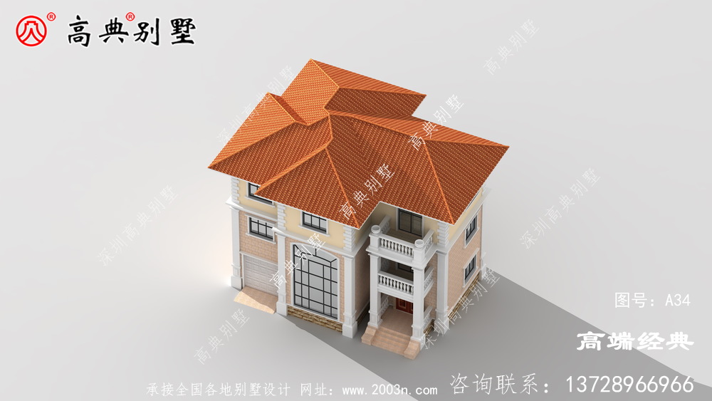 復式落地窗除了采光通風外，更為別墅增添了一份高檔氣質