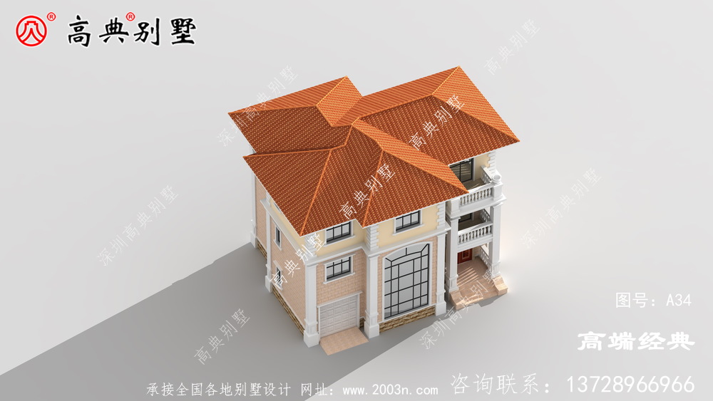 復式落地窗除了采光通風外，更為別墅增添了一份高檔氣質