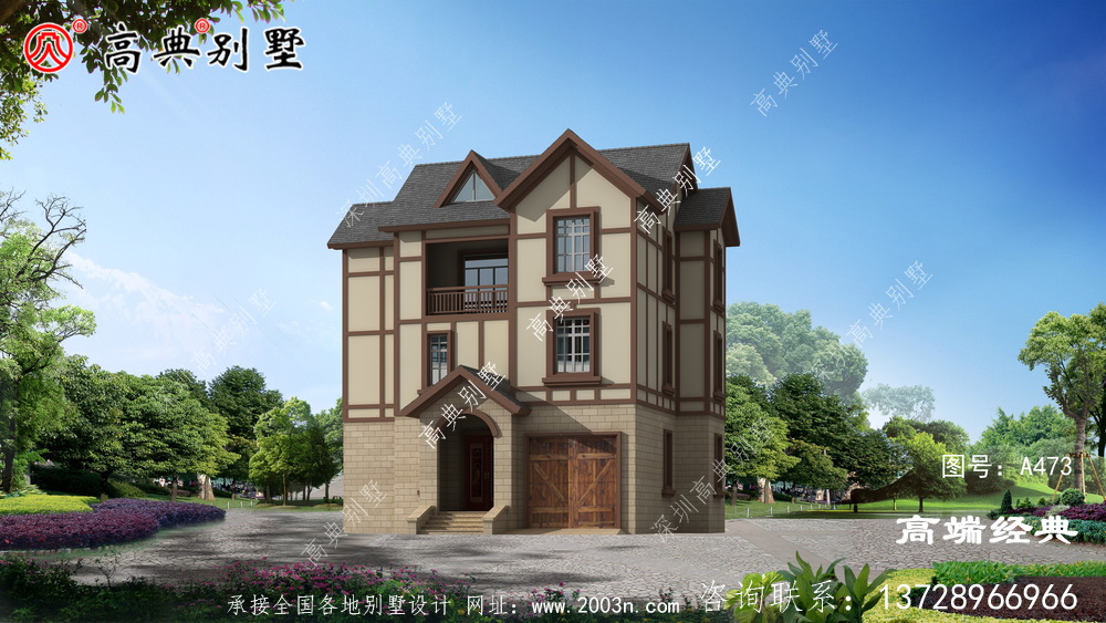 別墅落地窗不能少，車庫和露臺也必須有