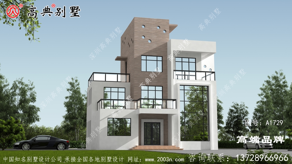 高大上外觀，經濟實用戶型的現代三層別墅