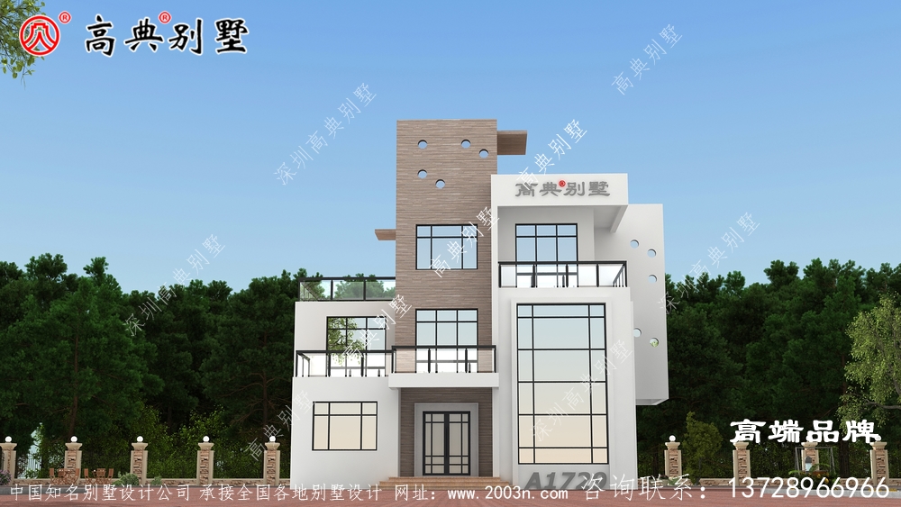 高大上外觀，經濟實用戶型的現代三層別墅