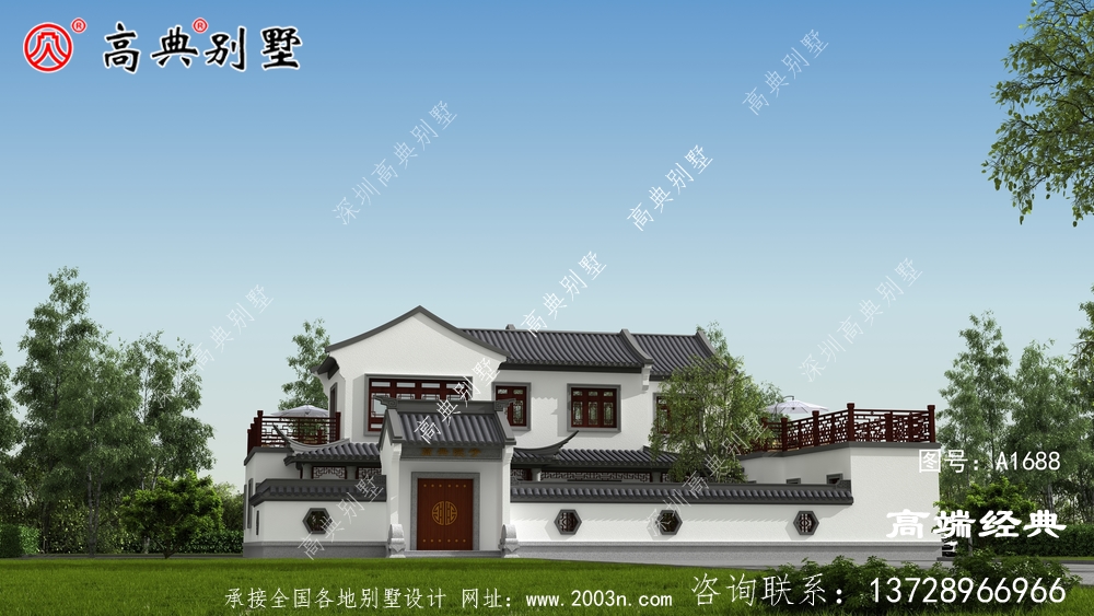 農(nóng)村新住宅中式庭院別墅設(shè)計,深受“貴人”喜愛