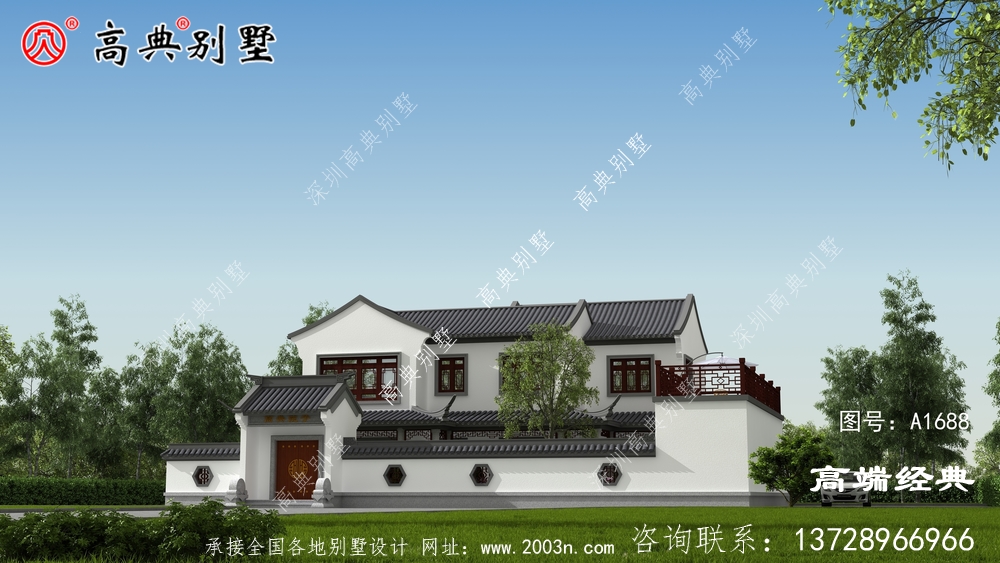 農(nóng)村新住宅中式庭院別墅設(shè)計,深受“貴人”喜愛