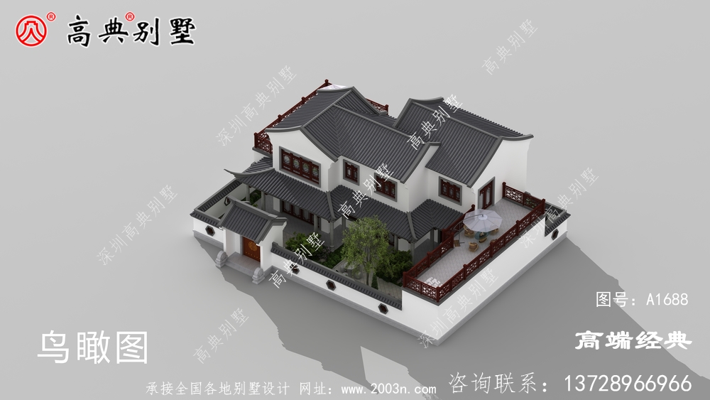 農(nóng)村新住宅中式庭院別墅設(shè)計,深受“貴人”喜愛
